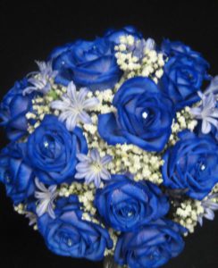 Mariage fleurs bleu. Le diamant bleu ! MB-3