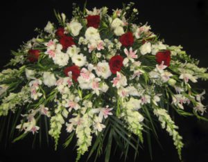 Coussin en fleurs pour un cercueil . L'harmonie ! FC-9
